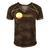 Papi-Issues Retro Fun-Dady Men's Short Sleeve V-neck 3D Print Retro Tshirt Brown
