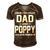 Poppy Grandpa Gift I Have Two Titles Dad And Poppy Men's Short Sleeve V-neck 3D Print Retro Tshirt Brown