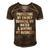 Protecting My Energy Drinking My Water & Minding My Business Men's Short Sleeve V-neck 3D Print Retro Tshirt Brown