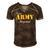 Proud Army Stepdad Fathers Day Men's Short Sleeve V-neck 3D Print Retro Tshirt Brown