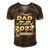 Proud Dad Of Class Of 2022 Senior Graduate Dad Men's Short Sleeve V-neck 3D Print Retro Tshirt Brown
