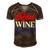 Red Wine Blue 4Th Of July Wine Red White Blue Wine Glasses V2 Men's Short Sleeve V-neck 3D Print Retro Tshirt Brown