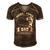 Reel Cool Dad Fishing Fathers Day Gift Men's Short Sleeve V-neck 3D Print Retro Tshirt Brown