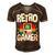 Retro Gaming Video Gamer Gaming Men's Short Sleeve V-neck 3D Print Retro Tshirt Brown
