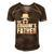 The Grooms Father Wedding Costume Father Of The Groom Men's Short Sleeve V-neck 3D Print Retro Tshirt Brown