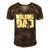 The Walking Dad - Funny Unisex Essential Men's Short Sleeve V-neck 3D Print Retro Tshirt Brown
