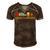 Today’S Agenda Camping Men's Short Sleeve V-neck 3D Print Retro Tshirt Brown