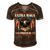 Ultra Maga Eagle Vintage Men's Short Sleeve V-neck 3D Print Retro Tshirt Brown