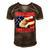 Ultra Maga Patriot American Eagle Us Flag Men's Short Sleeve V-neck 3D Print Retro Tshirt Brown