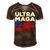 Ultra Maga Proud American Distressed Flag Patriotic Gift Men's Short Sleeve V-neck 3D Print Retro Tshirt Brown