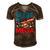 Ultra Mega Eagle Men's Short Sleeve V-neck 3D Print Retro Tshirt Brown