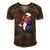 Uncle Sam I Want You 4Th Of July Men's Short Sleeve V-neck 3D Print Retro Tshirt Brown