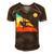 Vintage Retro Rock Climber 178 Shirt Men's Short Sleeve V-neck 3D Print Retro Tshirt Brown