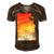 Vintage Retro Rock Climber 180 Shirt Men's Short Sleeve V-neck 3D Print Retro Tshirt Brown