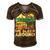 We Sleep Funny Camping Men's Short Sleeve V-neck 3D Print Retro Tshirt Brown