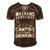 Weekend Forecast Camping With A Chance 22 Shirt Men's Short Sleeve V-neck 3D Print Retro Tshirt Brown