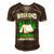 Weekend Forecast Camping With A Chance Of Drinking Funny Men's Short Sleeve V-neck 3D Print Retro Tshirt Brown