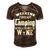 Weekend Forecast Camping With Wine 12 Shirt Men's Short Sleeve V-neck 3D Print Retro Tshirt Brown