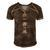Word Of The Father Essential Men's Short Sleeve V-neck 3D Print Retro Tshirt Brown