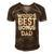 Worlds Best Bonus Dad Step Fathers Day Gift Husband Men's Short Sleeve V-neck 3D Print Retro Tshirt Brown
