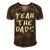 Yeah The Dads Funny Dad Fathers Day Back Print Men's Short Sleeve V-neck 3D Print Retro Tshirt Brown