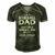 Baseball Dad Like A Normal Dad Except Much Cooler Men's Short Sleeve V-neck 3D Print Retro Tshirt Forest