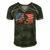 Bigfoot American Flag Sasquatch 4Th July Gift Men's Short Sleeve V-neck 3D Print Retro Tshirt Forest
