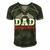 Dad Birthday Crew Race Car Racing Car Driver Daddy Papa Men's Short Sleeve V-neck 3D Print Retro Tshirt Forest