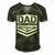 Dad Dedicated And Devoted Happy Fathers Day For Mens Men's Short Sleeve V-neck 3D Print Retro Tshirt Forest