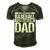 Favorite Baseball Player Calls Me Dad Men's Short Sleeve V-neck 3D Print Retro Tshirt Forest