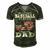 Favorite Baseball Player Calls Me Dad V2 Men's Short Sleeve V-neck 3D Print Retro Tshirt Forest