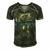 Fishing Reel Cool Godfather V2 Men's Short Sleeve V-neck 3D Print Retro Tshirt Forest