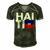Haiti Flag Haiti Nationalist Haitian Men's Short Sleeve V-neck 3D Print Retro Tshirt Forest