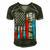 Happy 4Th Of July American Flag Fireworks Patriotic Outfits Men's Short Sleeve V-neck 3D Print Retro Tshirt Forest