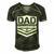 Happy Fathers Day Dad Dedicated And Devoted Men's Short Sleeve V-neck 3D Print Retro Tshirt Forest