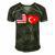 Loving Usa Turkey Flag Heart Turkish 13 Shirt Men's Short Sleeve V-neck 3D Print Retro Tshirt Forest