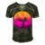 Martial Arts Womens Silhouette Retro 169 Shirt Men's Short Sleeve V-neck 3D Print Retro Tshirt Forest