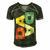Mens Dada Fathers Day Men's Short Sleeve V-neck 3D Print Retro Tshirt Forest