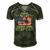 Mens Proud Army National Guard Stepdad Men's Short Sleeve V-neck 3D Print Retro Tshirt Forest