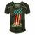 Number One Dad American Flag 4Th Of July Fathers Day Gift Men's Short Sleeve V-neck 3D Print Retro Tshirt Forest