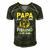 Papa Is My Name Fishing Is My Game Funny Gift Men's Short Sleeve V-neck 3D Print Retro Tshirt Forest