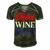 Red Wine Blue 4Th Of July Wine Red White Blue Wine Glasses V2 Men's Short Sleeve V-neck 3D Print Retro Tshirt Forest