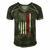Thin Red Line Usa Flag Firefighter Gift For 4Th Of July Men's Short Sleeve V-neck 3D Print Retro Tshirt Forest
