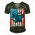 Ultra Maga Madafakas Cat American Flag Men's Short Sleeve V-neck 3D Print Retro Tshirt Forest