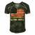 Ultra Maga United State Flag Men's Short Sleeve V-neck 3D Print Retro Tshirt Forest