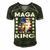 Ultra Mega King Trump Vintage American Us Flag Anti Biden Men's Short Sleeve V-neck 3D Print Retro Tshirt Forest