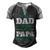 Being A Dadis An Honor Being A Papa Papa T-Shirt Fathers Day Gift Men's Henley Shirt Raglan Sleeve 3D Print T-shirt Black Grey