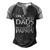 Only The Best Dads Get Promoted To Papaw Men's Henley Raglan T-Shirt Black Grey