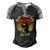 Best Goat Dad Ever Face Retro Vintage Sunset Men's Henley Shirt Raglan Sleeve 3D Print T-shirt Black Grey