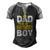 Dad Of The Bday Boy Construction Bday Party Hat Men Men's Henley Raglan T-Shirt Black Grey
